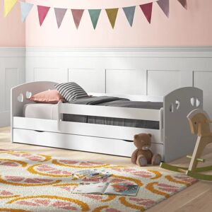 Isabelle & Max Laureen Drawer Convertible Bed and Mattress white 65.0 H x 90.0 W x 164.0 D cm