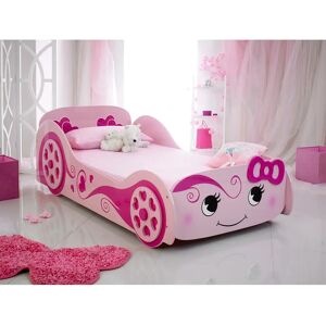 Just Kids Single (3') Cars Bed brown/pink 63.0 H x 101.4 W x 213.0 D cm