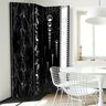 Rosdorf Park Elegance Room Divider white/blue/black 172.0 H x 135.0 W x 3.0 D cm