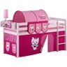 Lilokids Angel Cat Sugar Loft Bed with Curtain brown/green/pink 115.0 H x 98.0 W x 208.0 D cm