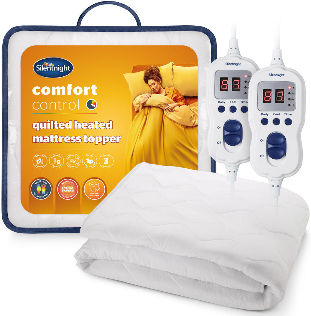 Silentnight Multi-Zone Heated Quilted Mattress Topper White Double (4'6)
