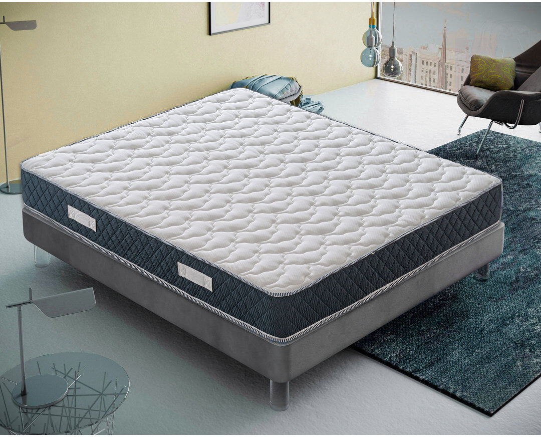 Symple Stuff Cleaton Memory Foam Mattress - 21 cm High - Relax Cleaton - High Density - Reversible - 9 Comfort Zones 90 x 200 cm