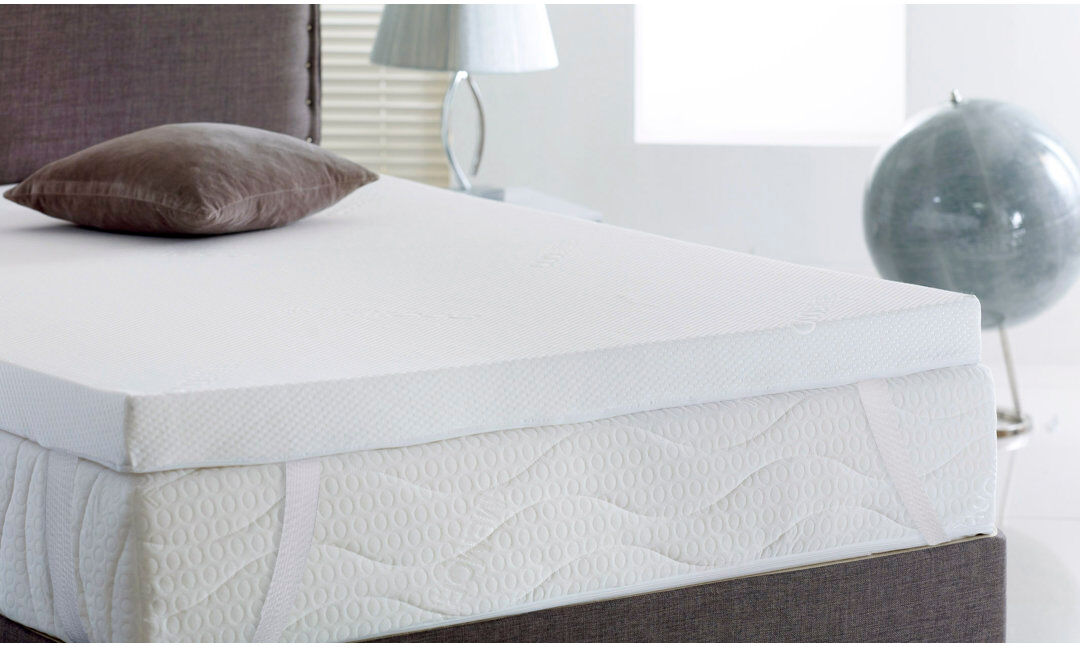 White Noise Hybrid 2.5cm Memory Gel Foam Mattress Topper Blue Super King (6')