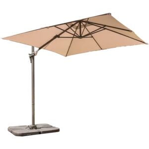 Sol 27 Outdoor Aabid 2.5m Square Cantilever Parasol brown