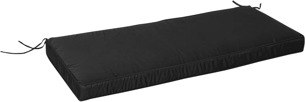 Ebern Designs Outdoor Garden Seat Cushion black 8.0 H x 120.0 W x 50.0 D cm