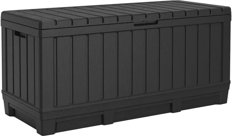 Keter Kentwood Outdoor Garden Storage Box 350L brown 59.0 H x 128.0 W x 53.0 D cm