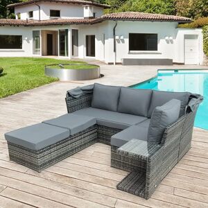 Ebern Designs Abbygayl 5 Seater Rattan Sofa Set