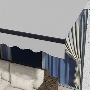 Brayden Studio 295 W x 200 D Retractable Grey/Black/Solid Colour 150cm H X 295cm W X 200cm D