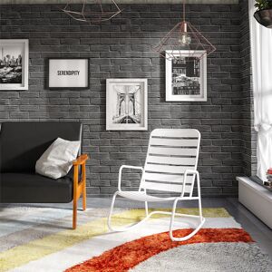 Sol 27 Outdoor Rynn Metal Rocking Chair (indoor/outdoor) White 97cm H X 64cm W X 93cm D
