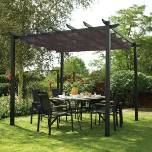 Rowlinson Latina Canopy Gazebo Pergola 3m X 3m gray 234.5 H x 300.0 W x 300.0 D cm