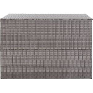 Dakota Fields Hayots Garden Storage Box Grey 150x100x100 cm Poly Rattan Grey 100cm H X 150cm W X 100cm D
