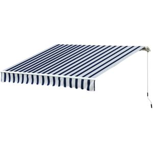 META 3.5m W x D 2.5m Retractable Patio Awning Green 150cm H X 350cm W X 250cm D