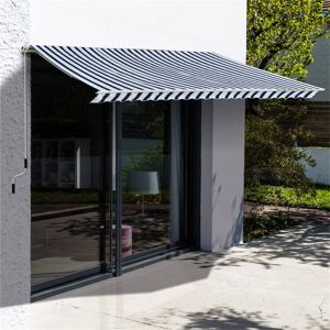 Dakota Fields Lacinda 3.5m W x D 1.5m D Retractable Patio Awning Green 350cm W X 150cm D