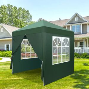 Dakota Fields 3M X 3M Outdoor Folding Metal Canopy With 4 Sidewalls And Sandbags 100.0 H x 80.0 W x 80.0 D cm