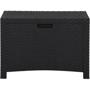 Latitude Run Garden Storage Box 60X54x41 Cm PP Rattan Brown black 54.0 H x 60.0 W x 41.0 D cm