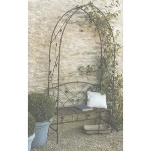 Brambly Cottage Eila Wrought Iron Arbour gray 200.0 H x 100.0 W x 40.0 D cm