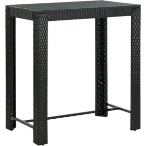 Ebern Designs Adhithya Rattan Bar Table black 110.5 H x 100.0 W x 60.5 D cm