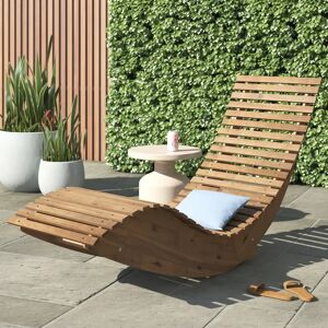 Dakota Fields Umera Sun Lounger black/brown/white 100.0 H x 60.0 W x 180.0 D cm