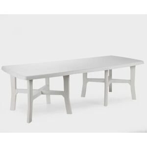 Dakota Fields Ellasyn Extendable Plastic Dining Table white 72.0 H x 100.0 W x 240.0 D cm