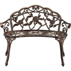 Lily Manor Dorffman Cast Iron Bench brown 80.0 H x 100.0 W x 54.0 D cm