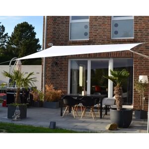 Dakota Fields Naaman 4m x 3m Rectangular Shade Sail white 400.0 W x 3.0 D cm