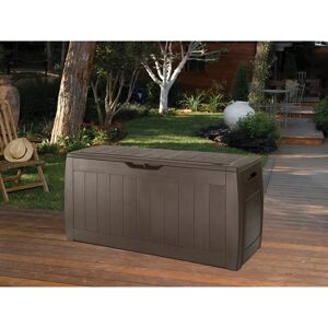 Keter Hollywood 270L Storage Box- Graphite brown 57.3 H x 117.5 W x 45.0 D cm