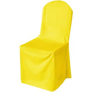 Symple Stuff Round Top Polyester Chair Cover 10PC yellow 50.0 H x 12.0 W x 12.0 D cm