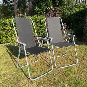 Dakota Fields Mastropietro Folding Beach Chair Grey 90cm H X 53cm W X 64cm D