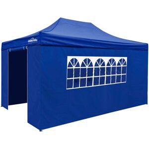 Dellonda Premium 3m x 4.5m Steel Pop-Up Gazebo Blue 305cm W X 450cm D