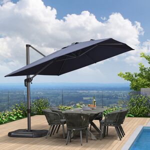 Blue Elephant 2.7m Square Cantilever Parasol Navy Blue 274.3cm H X 274.3cm W X 335.3cm D