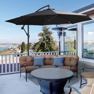 Dakota Fields Harveyville 3m Cantilever Parasol Black 245cm H X 295cm W X 295cm D