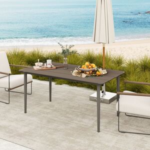 17 Stories Garden Dining Table Dark Grey 74cm H X 90cm W X 160cm L