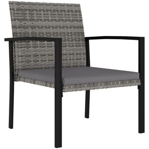 Ebern Designs Garden Dining Chairs 4 Pcs Poly Rattan Grey Grey 535.48cm H X 341.93cm W X 341.93cm D