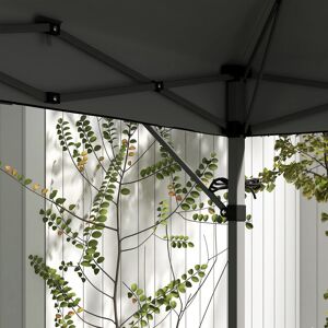 Outsunny 3m x3m Steel Patio Gazebo Grey 500cm W X 300cm D X 290cm H