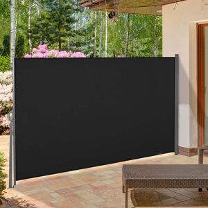 Dakota Fields Athen 3m W x 0.1 m D Retractable Side Awning Black 160cm H X 300cm W X 9cm D