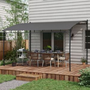 Dakota Fields Briah 4m W x 3m D Metal Patio Gazebo Grey 400cm W X 296cm D X 262cm H