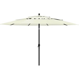 Freeport Park Konnor 3.5m Traditional Parasol Beige 260cm H X 350cm W X 350cm D