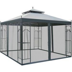 Rosalind Wheeler Lundell 3m x 3m Metal Patio Gazebo Grey 300cm W X 300cm D X 275cm H