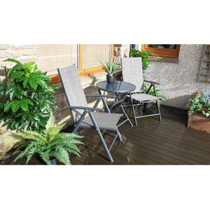 Dakota Fields Corktown 2 Seater Bistro Set Charcoal 2