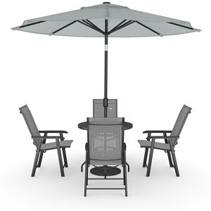 Dakota Fields Saterfiel Square 3- Piece 2- Person 60cm L Bistro Set Clear 4