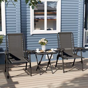 Dakota Fields 3 - Piece 2 - Person 50Cm L Outdoor Bistro Set Black 2
