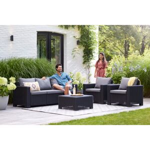 Keter California 5 Seater Outdoor Garden Furniture Lounge set Grey 5