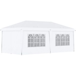 Dakota Fields Azja 6m x 3m Steel Pop Up Gazebo White 295cm W X 585cm D X 270cm H