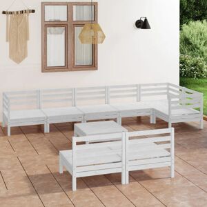 Brayden Studio Anjalie Garden Lounge Set Outdoor Furniture Set Sofa 5 Piece Solid Pinewood White Brayden Studio Anjalie Garden Lounge Set Outdoor Furniture Set Sofa 5 Piece Solid Pinewood White
