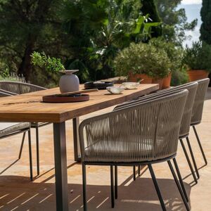 Latitude Run Fabiano Rectangular 6 - Person Long Dining Set with Cushions and Umbrella Beige 75cm H X 82cm W X 175cm D Latitude Run Fabiano Rectangular 6 - Person Long Dining Set with Cushions and Umbrella Beige 75cm H X 82cm W X 175cm D