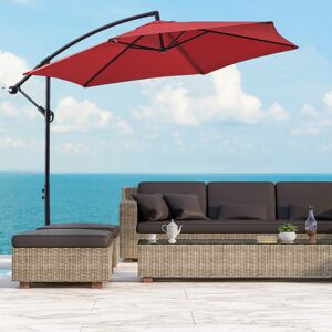 Dakota Fields Artair 3m Cantilever Parasol Red 245cm H X 300cm W X 300cm D Dakota Fields Artair 3m Cantilever Parasol Red 245cm H X 300cm W X 300cm D