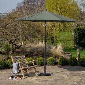 Sol 27 Outdoor Hatten Riva Traditional Round Parasol Olive 238cm H x 300cm W x 300cm D Sol 27 Outdoor Hatten Riva Traditional Round Parasol Olive 238cm H x 300cm W x 300cm D