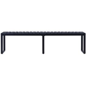 Latitude Run Garden Bench - Black PS Board Outdoor Seating Black 45cm H x 180cm W x 40cm D Latitude Run Garden Bench - Black PS Board Outdoor Seating Black 45cm H x 180cm W x 40cm D