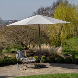 Sol 27 Outdoor Hatten Riva Traditional Round Parasol Luna Grey 262cm H x 350cm W x 350cm D Sol 27 Outdoor Hatten Riva Traditional Round Parasol Luna Grey 262cm H x 350cm W x 350cm D