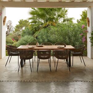 Latitude Run Fabiano Rectangular 8 - Person 235cm Long Dining Set with Cushions and Umbrella Green 8 Latitude Run Fabiano Rectangular 8 - Person 235cm Long Dining Set with Cushions and Umbrella Green 8